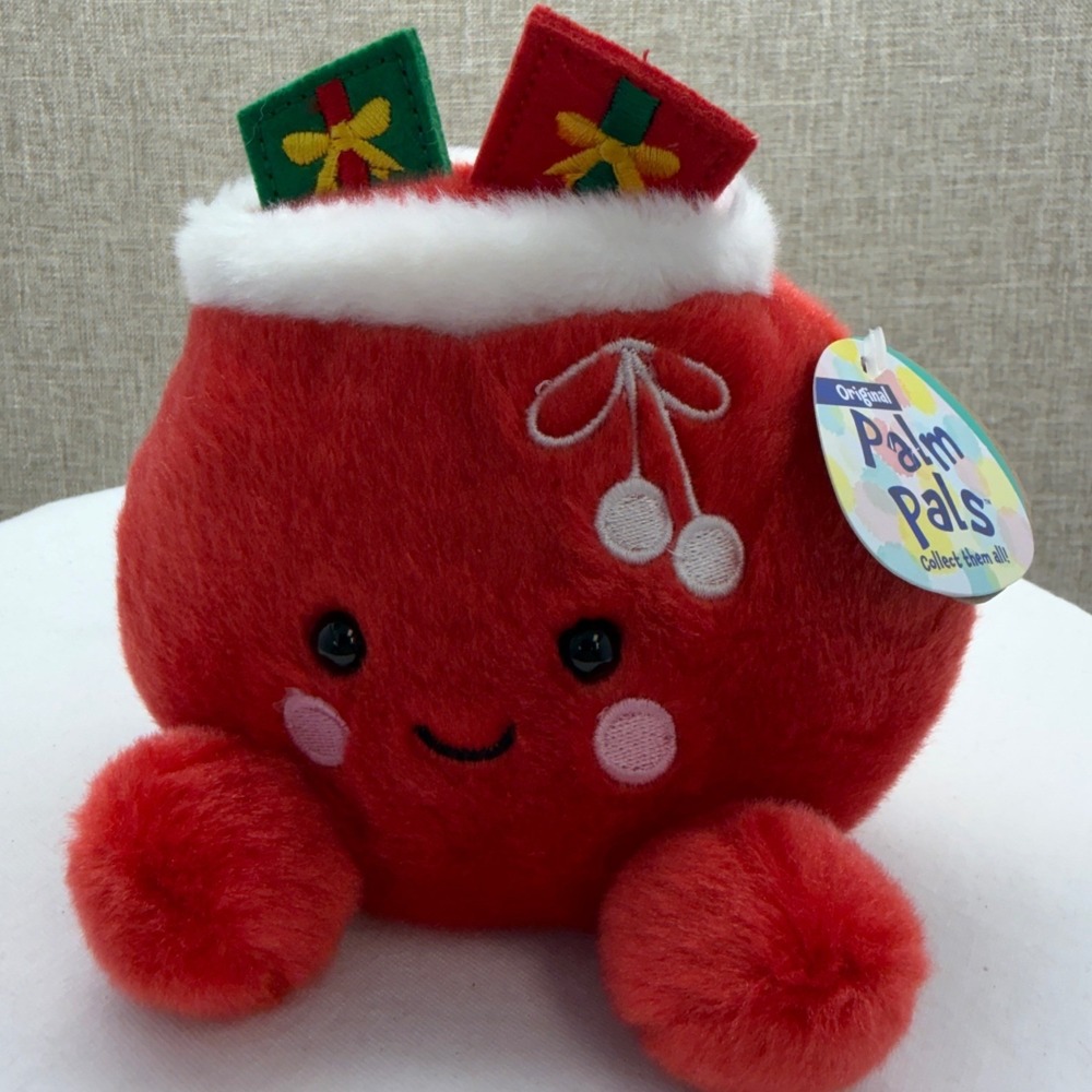 Aurora Palm Pals Velvet Santa Bag Christmas Plush Toy Red Seasonal 1-463 NWT